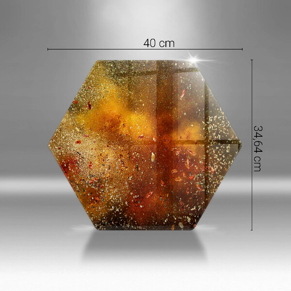 Skärbräda glas sexhörning Färgglada kryddor