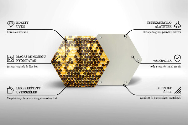 Skärbräda glas sexhörning Vaxkaka