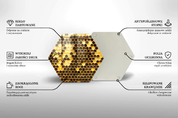 Skärbräda glas sexhörning Vaxkaka
