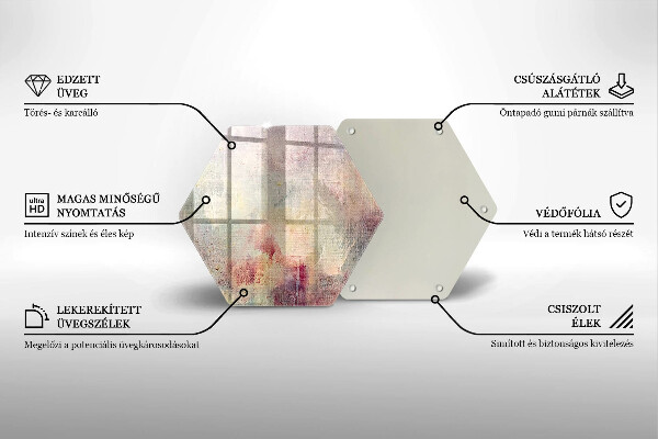 Skärbräda glas sexhörning Måla textur bakgrund