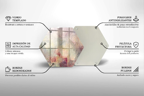 Skärbräda glas sexhörning Måla textur bakgrund