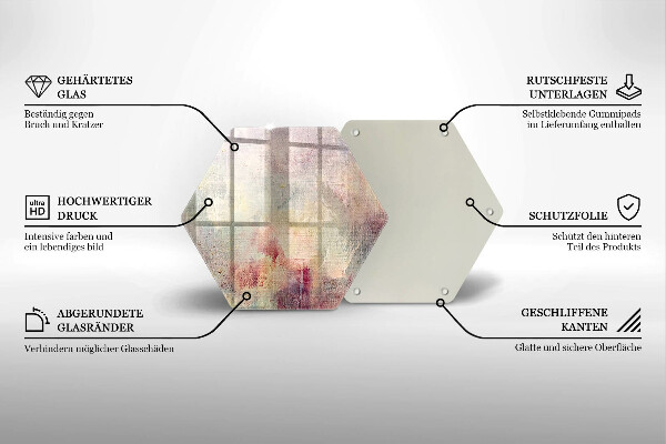 Skärbräda glas sexhörning Måla textur bakgrund