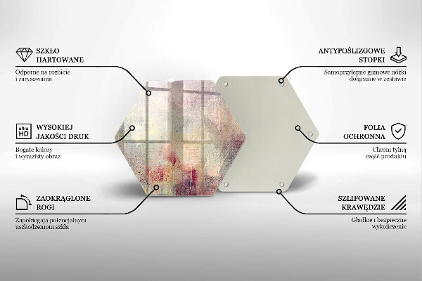 Skärbräda glas sexhörning Måla textur bakgrund