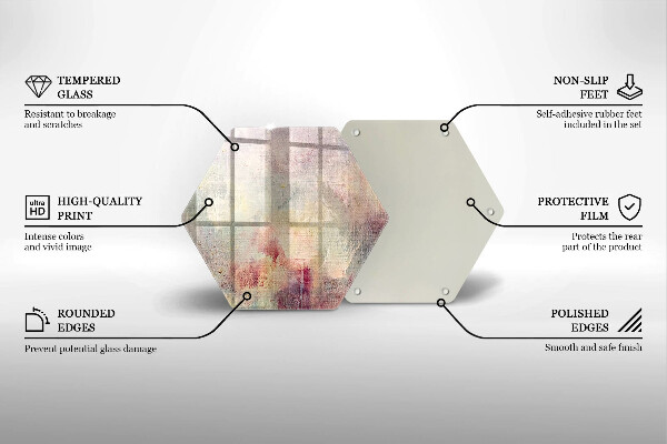 Skärbräda glas sexhörning Måla textur bakgrund