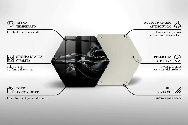 Skärbräda glas sexhörning Modern abstraktion