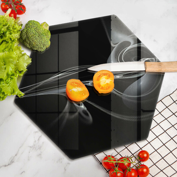 Skärbräda glas sexhörning Modern abstraktion