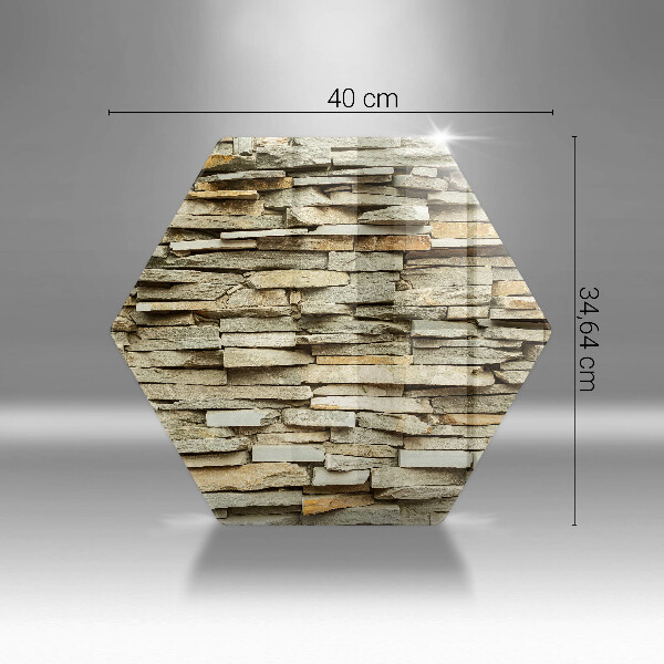 Skärbräda glas sexhörning Dekorativa stenar