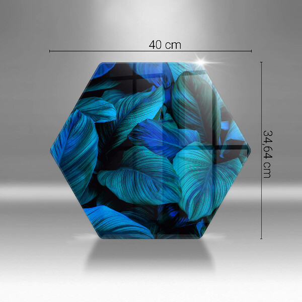 Skärbräda glas sexhörning Djungel vegetation löv