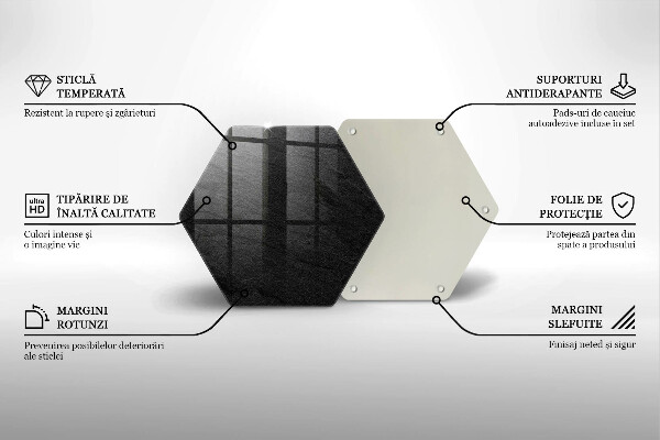 Skärbräda glas sexhörning Sten textur
