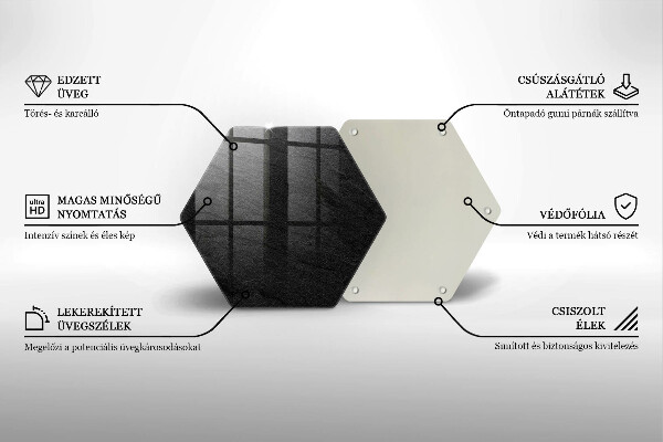 Skärbräda glas sexhörning Sten textur