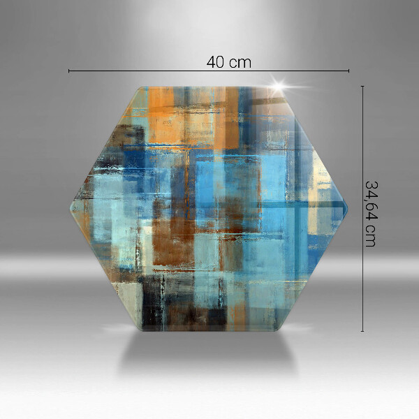 Skärbräda glas sexhörning Målad bakgrund