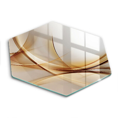 Skärbräda glas sexhörning Abstrakta former