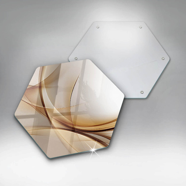 Skärbräda glas sexhörning Abstrakta former