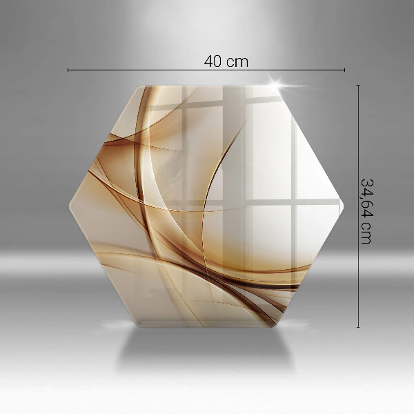 Skärbräda glas sexhörning Abstrakta former