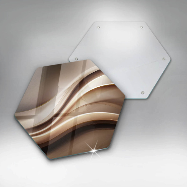 Skärbräda glas sexhörning Abstraktion mjuka linjer