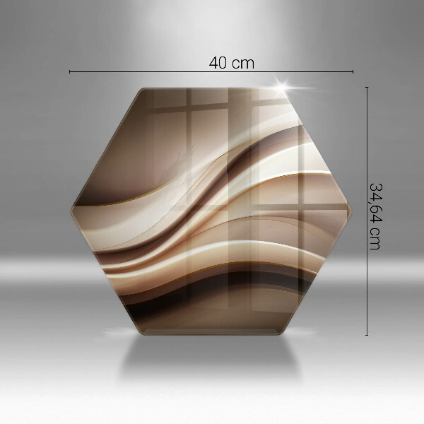 Skärbräda glas sexhörning Abstraktion mjuka linjer