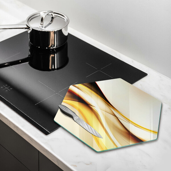 Skärbräda glas sexhörning Abstrakta röklinjer