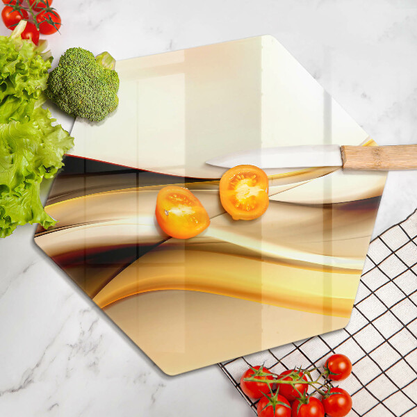 Skärbräda glas sexhörning Abstrakta röklinjer