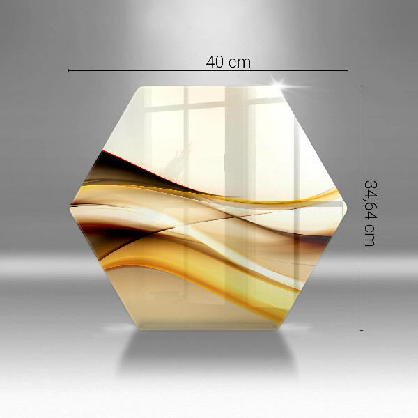 Skärbräda glas sexhörning Abstrakta röklinjer