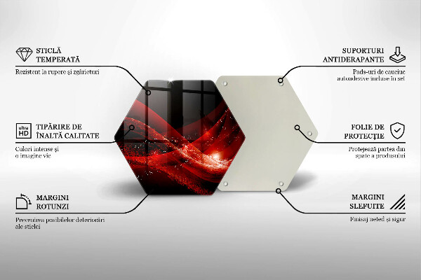 Skärbräda glas sexhörning Modern abstraktion