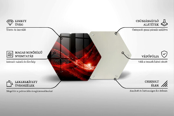 Skärbräda glas sexhörning Modern abstraktion