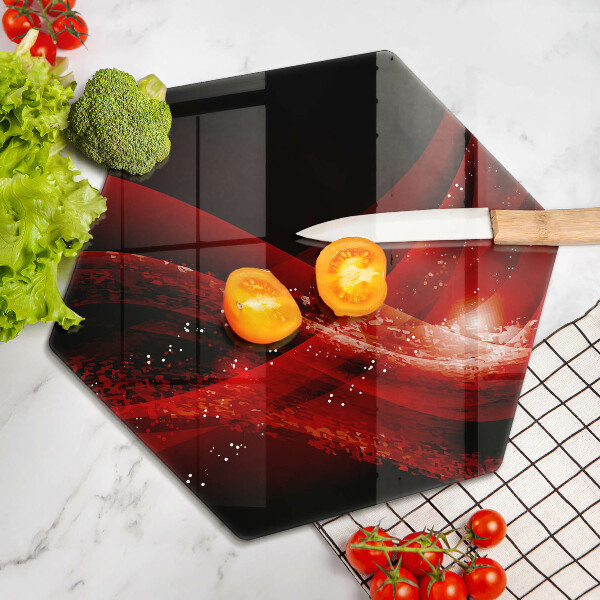 Skärbräda glas sexhörning Modern abstraktion