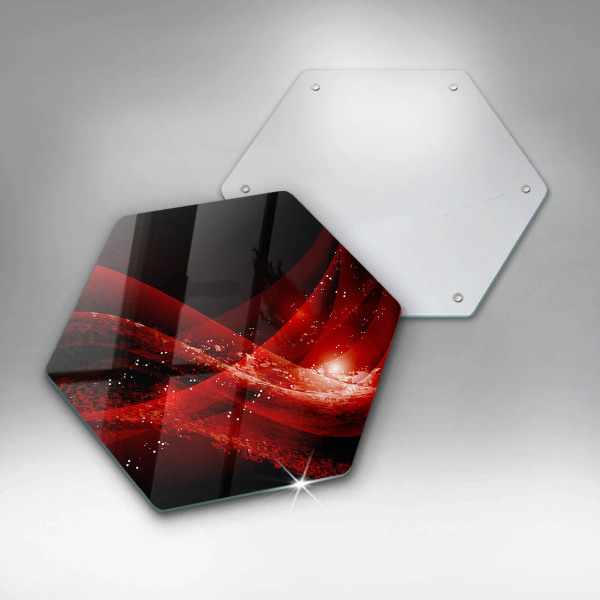 Skärbräda glas sexhörning Modern abstraktion