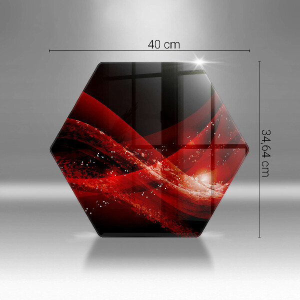 Skärbräda glas sexhörning Modern abstraktion