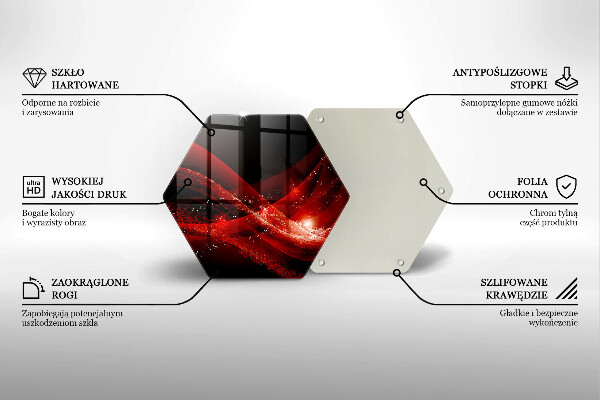 Skärbräda glas sexhörning Modern abstraktion