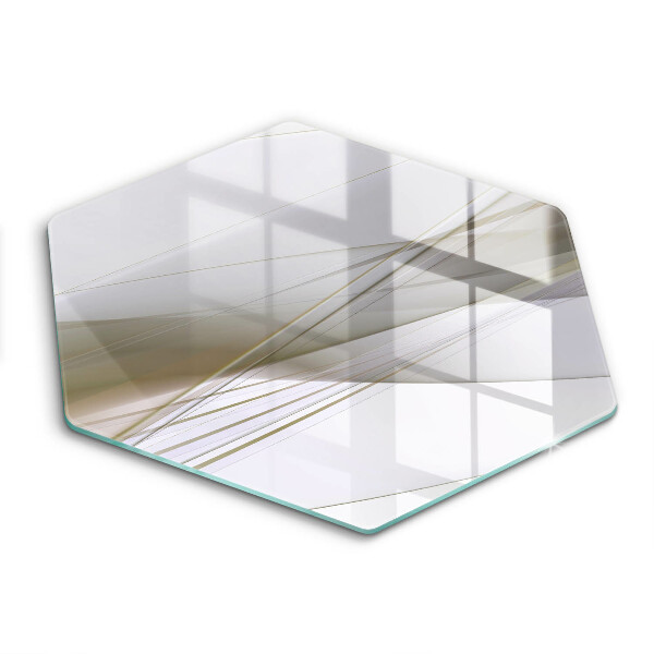 Skärbräda glas sexhörning Abstrakta linjer design
