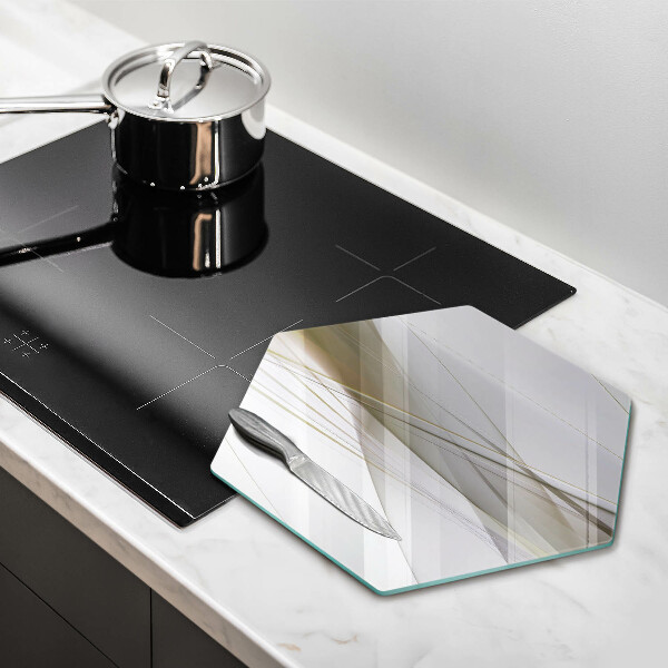 Skärbräda glas sexhörning Abstrakta linjer design