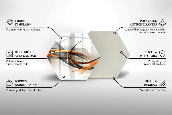 Skärbräda glas sexhörning Moderna former