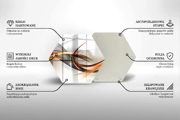 Skärbräda glas sexhörning Moderna former