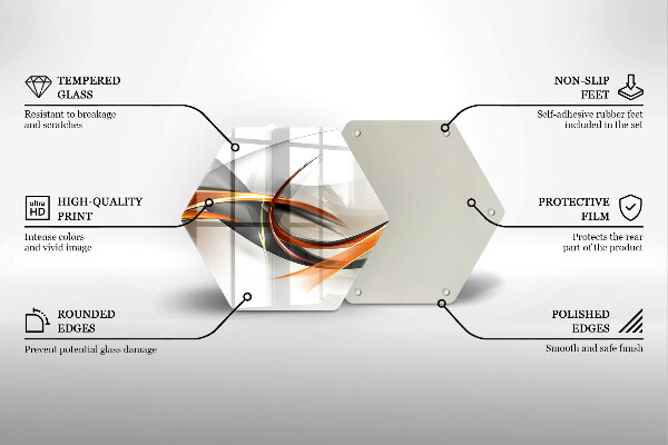 Skärbräda glas sexhörning Moderna former