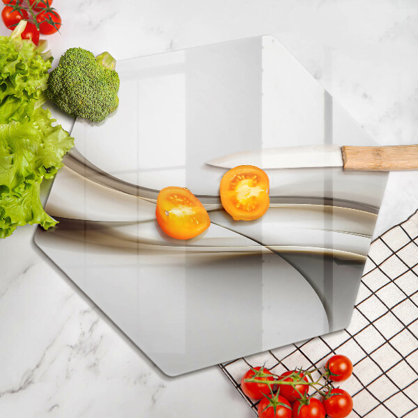 Skärbräda glas sexhörning Mjuka linjer abstraktion