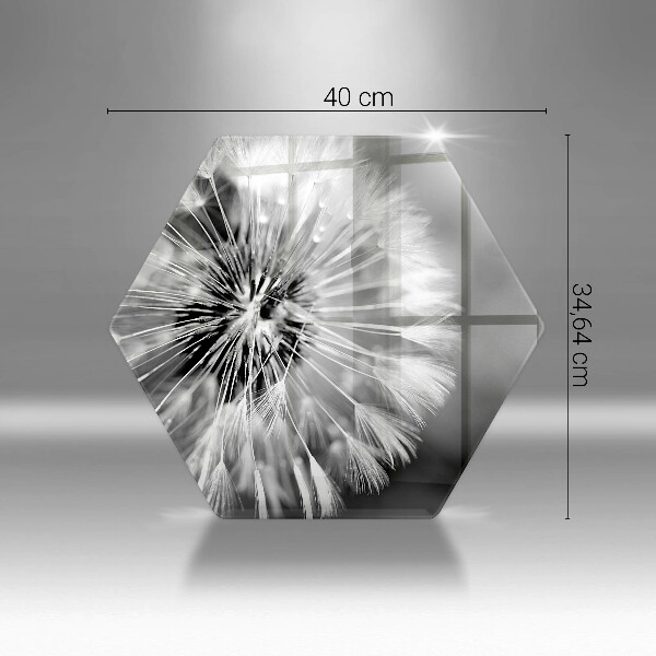 Skärbräda glas sexhörning En delikat maskros