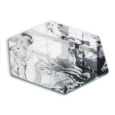 Skärbräda glas sexhörning Bläckabstraktion