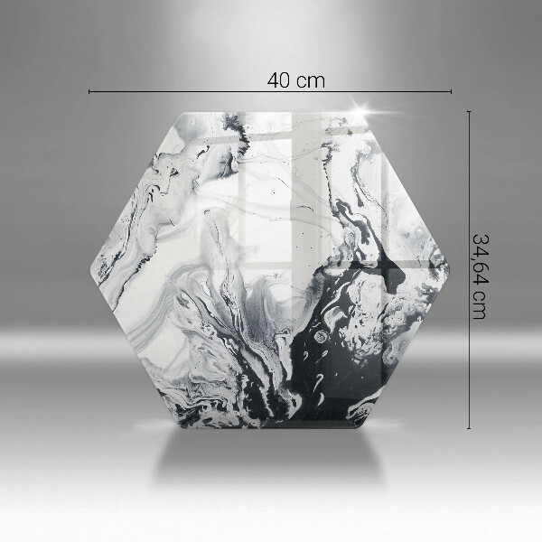 Skärbräda glas sexhörning Bläckabstraktion