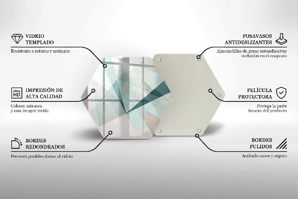 Skärbräda glas sexhörning Skarp abstraktion
