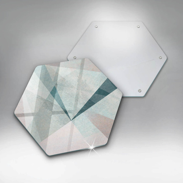 Skärbräda glas sexhörning Skarp abstraktion