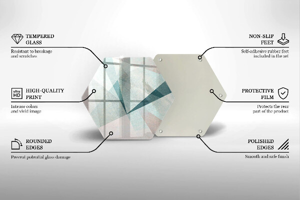 Skärbräda glas sexhörning Skarp abstraktion