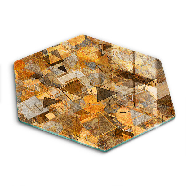 Skärbräda glas sexhörning Seamless mönster av geometriska figurer
