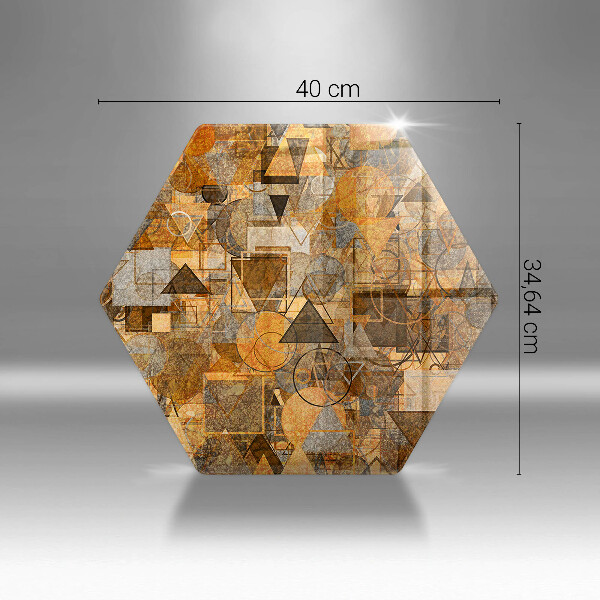 Skärbräda glas sexhörning Seamless mönster av geometriska figurer