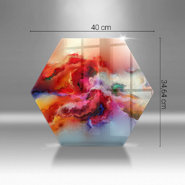 Skärbräda glas sexhörning Rökig abstraktion