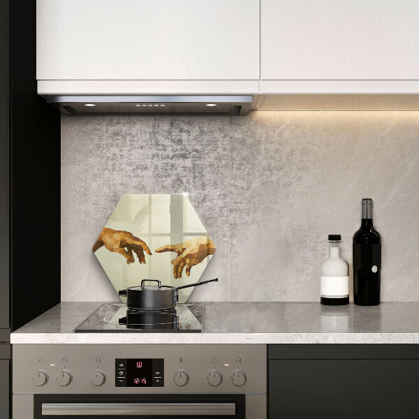 Skärbräda glas sexhörning Skapandet av Adams händer