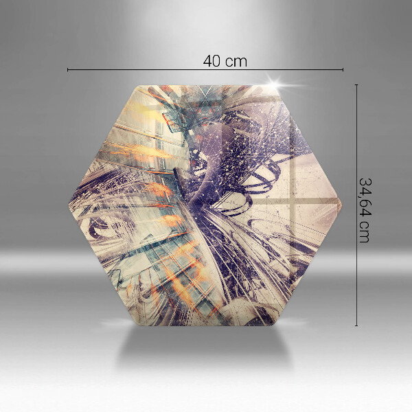 Skärbräda glas sexhörning Modern komposition