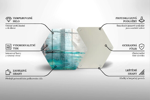Skärbräda glas sexhörning Måla abstraktion bakgrund