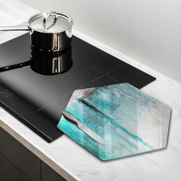 Skärbräda glas sexhörning Måla abstraktion bakgrund