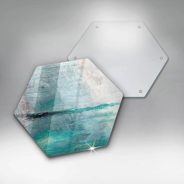 Skärbräda glas sexhörning Måla abstraktion bakgrund