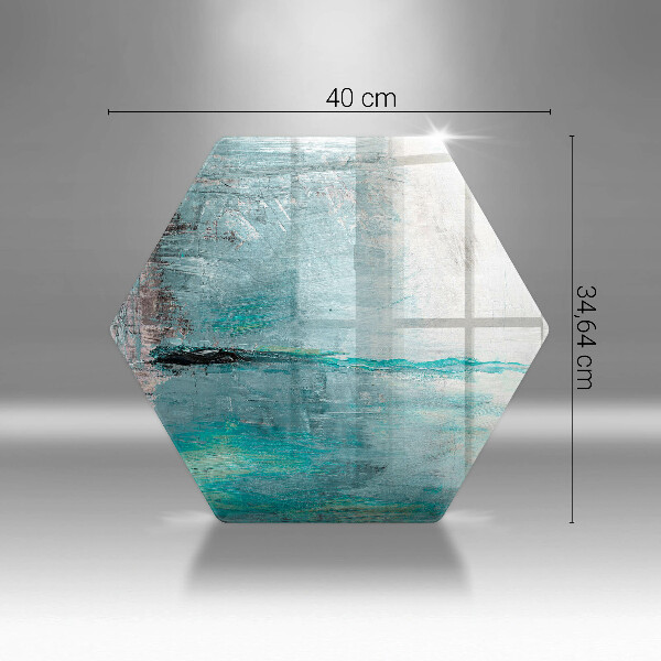 Skärbräda glas sexhörning Måla abstraktion bakgrund